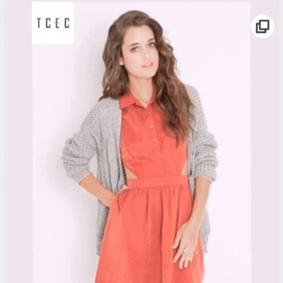 TCEC Los Angeles• Coral Cut-Out Retro Style Dress - Picture 13 of 16